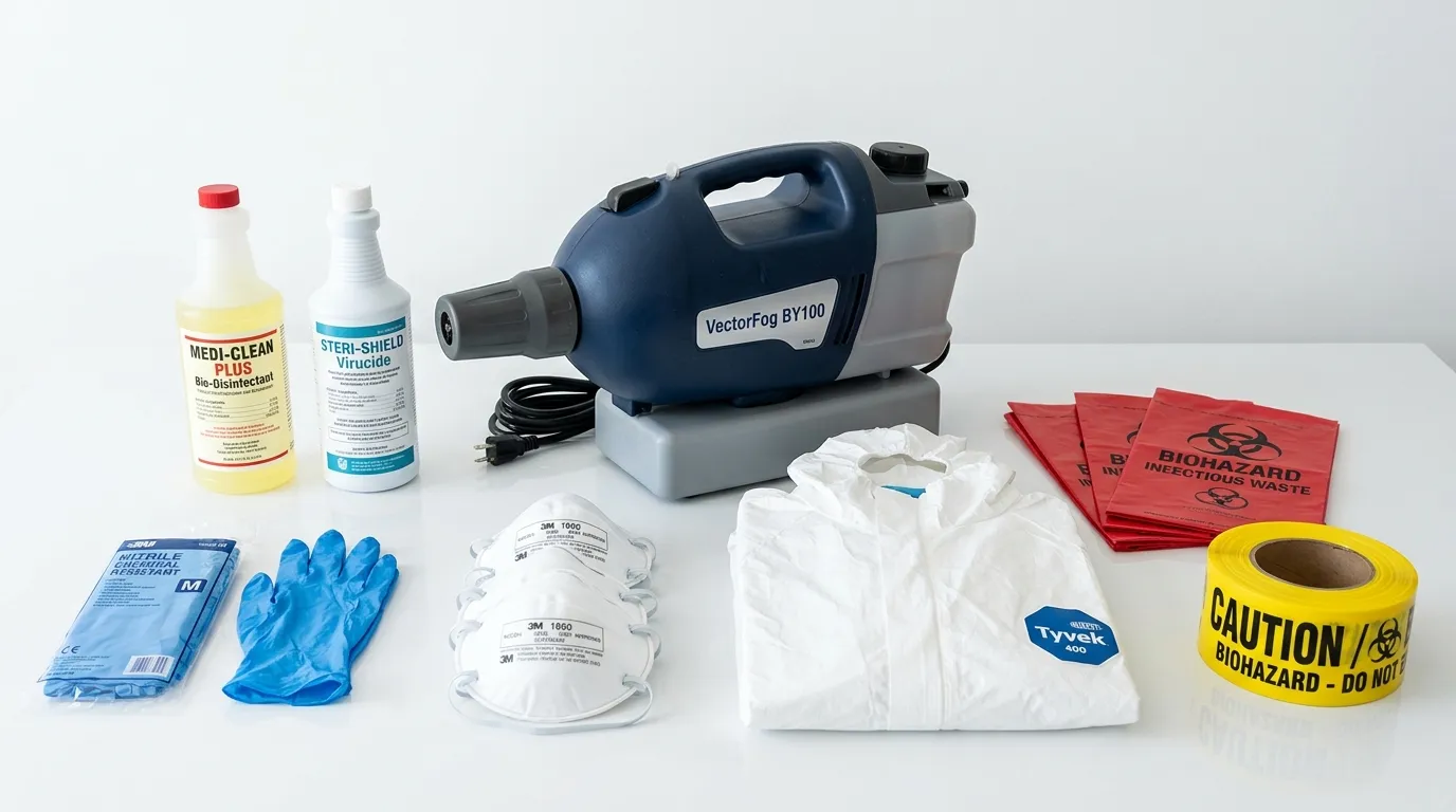 Professional biohazard remediation crew working in Pigeon Forge